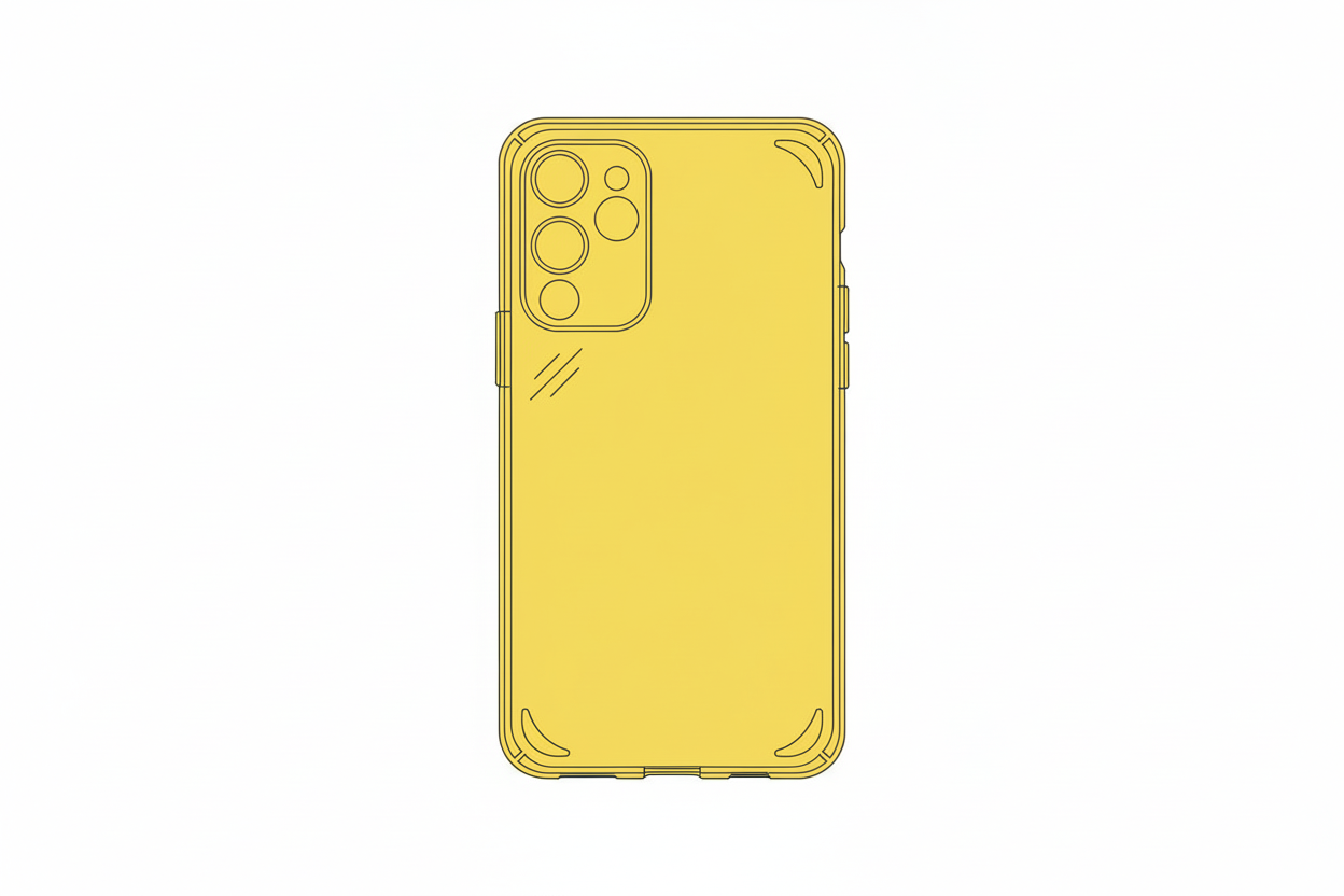 Sunny yellow phone case illustration